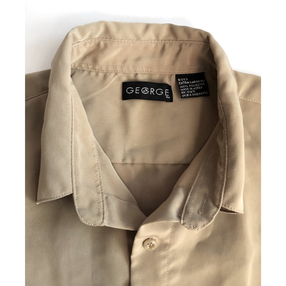 George’s • beige button down